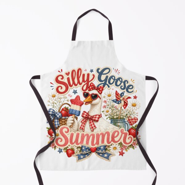 Item preview, Silly Goose Summer Cute Patriotic Strawberry Goose Design designed and sold by PixelModeShop.