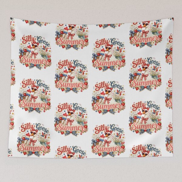 Item preview, Silly Goose Summer Cute Patriotic Strawberry Goose Design designed and sold by PixelModeShop.