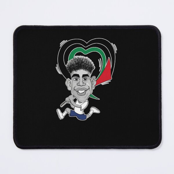 Item preview, Football Player With Palestinian Flag - Caricature Art Print designed and sold by Cust-tshirts.