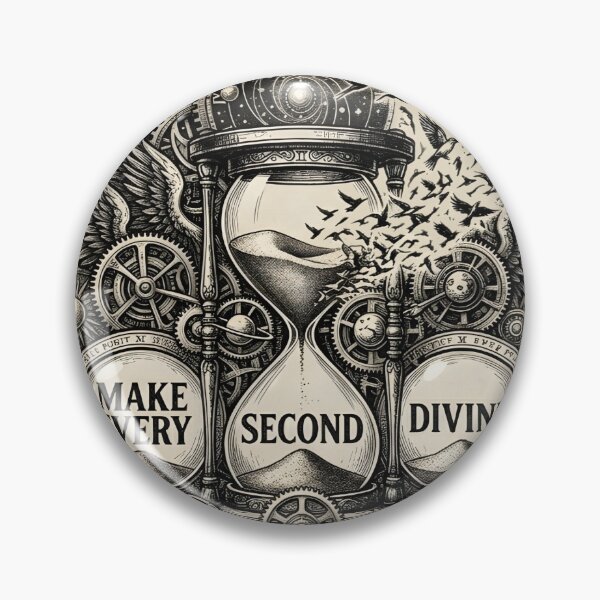 Item preview, Make Every Second Divine Hourglass Vintage Bird Art designed and sold by KaysonSmith.