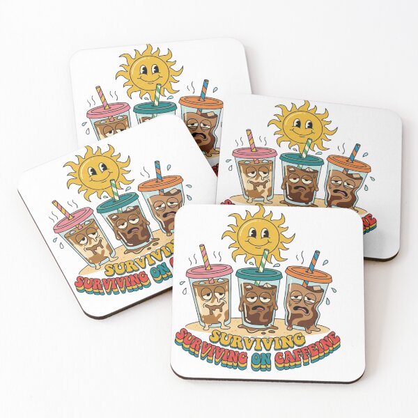 Item preview, Funny Retro Iced Coffee Surviving On Caffeine?☕️ designed and sold by Sanaaouissrane.