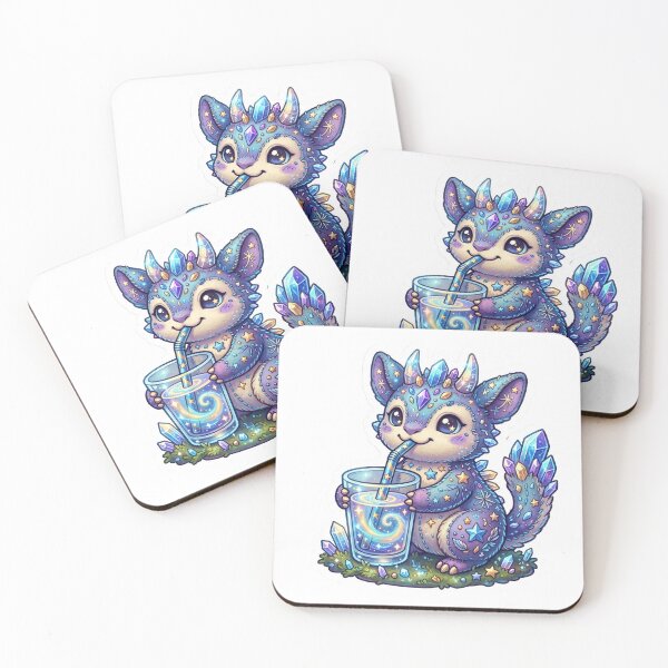 Item preview, Galaxy Sip Crystal Fox Sticker designed and sold by CuteRage.