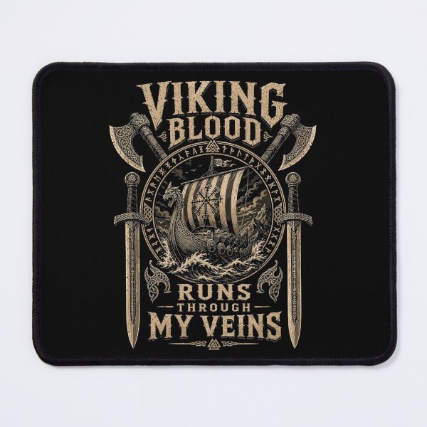 Item preview, Viking Blood Runs Through My Veins Norse Longship - Water designed and sold by puzchresta.