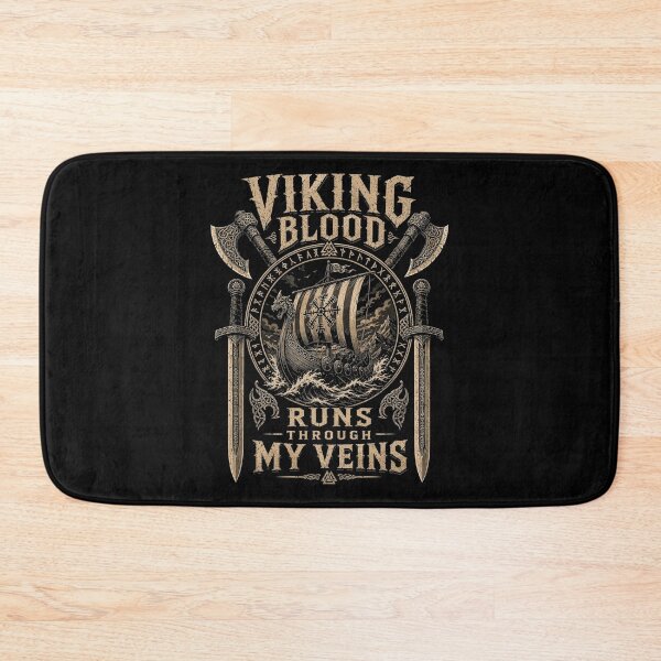 Item preview, Viking Blood Runs Through My Veins Norse Longship - Water designed and sold by puzchresta.