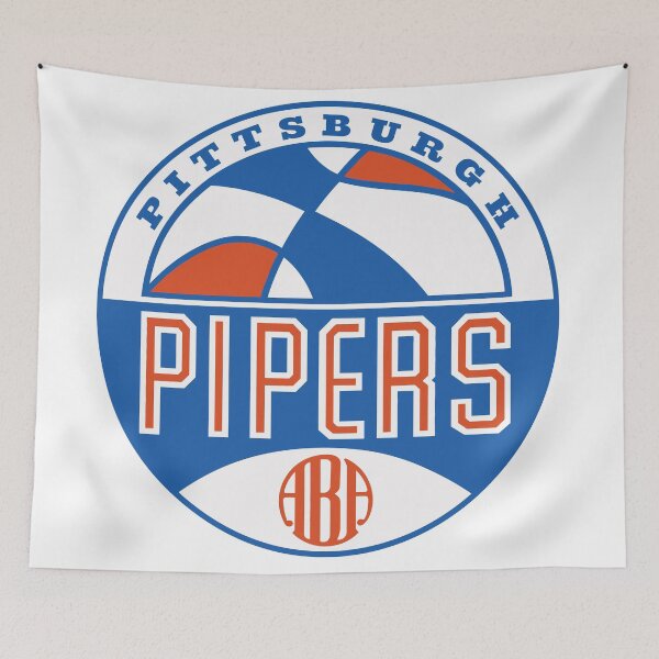 Item preview, Pittsburgh Pipers Vintage ABA Logo – Classic 1960s Basketball Design designed and sold by RetroBasketball.