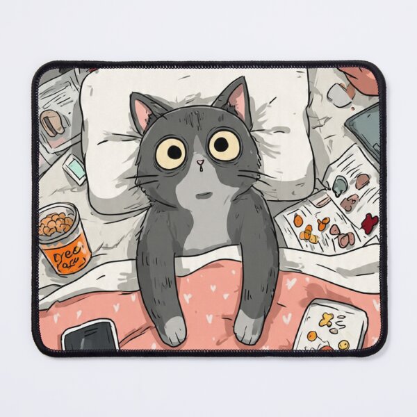 Item preview, Overwhelmed Cat in Messy Room designed and sold by Moody Vibes Studio.