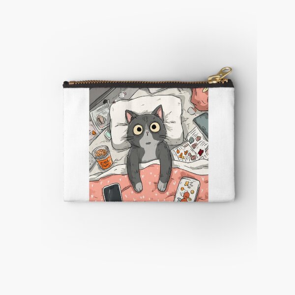 Item preview, Overwhelmed Cat in Messy Room designed and sold by Moody Vibes Studio.
