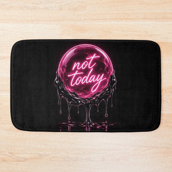 Item preview, Not Today Neon Pink Glowing Orb Dripping Liquid Aesthetic designed and sold by miubiyori.