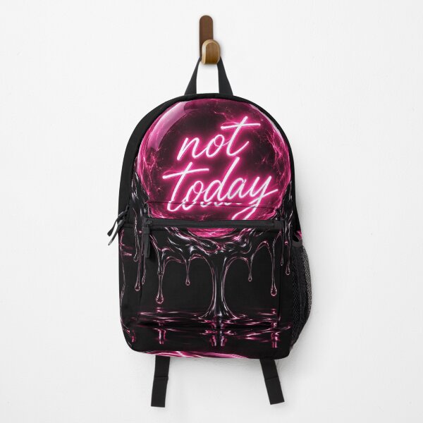 Item preview, Not Today Neon Pink Glowing Orb Dripping Liquid Aesthetic designed and sold by miubiyori.