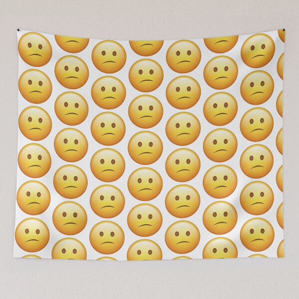 Item preview, Confused Skeptical Emoji Unsure Meh Mood designed and sold by Tom-Riley.