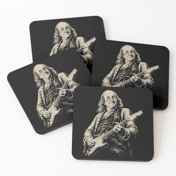 Item preview, Funny Benjamin Franklin Playing Electric Guitar Rock designed and sold by puzchresta.