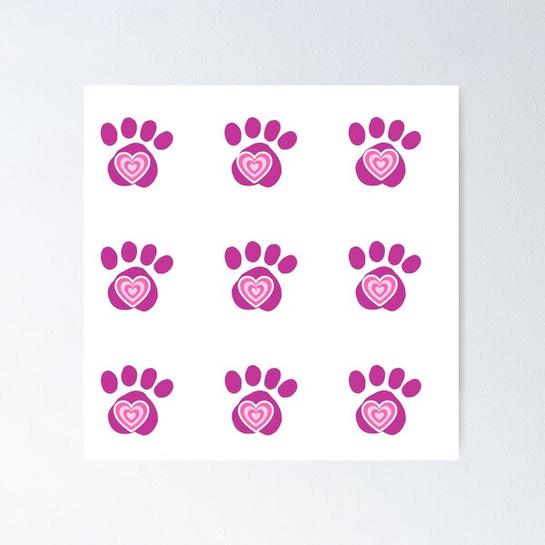 Item preview, Pink Aesthetic Heart Paws designed and sold by Kazewalk.