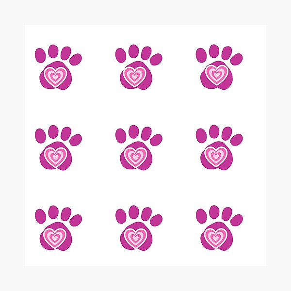 Item preview, Pink Aesthetic Heart Paws designed and sold by Kazewalk.