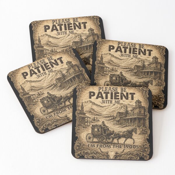 Item preview, Please Be Patient With Me I'm From The 1900s – Vintage Western Cowboy Retro Design designed and sold by Spyshirt.