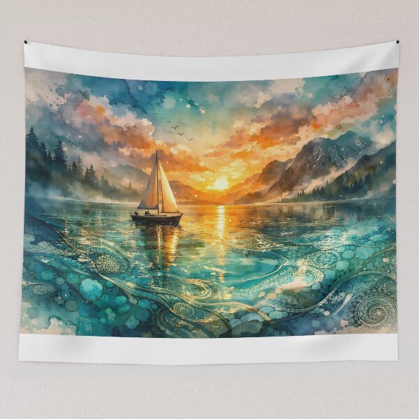 Item preview, The Sailboat That Sailed Into a Dream designed and sold by sigmaartstudio.
