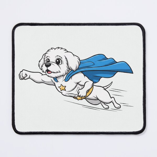 Item preview, Cute Superhero Bolognese Dog Flying Hero Pet designed and sold by PixelQ.
