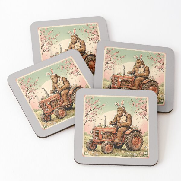 Item preview, Easter Bigfoot Bunny Tractor Funny Spring Sasquatch Farmer designed and sold by mjohnson9.