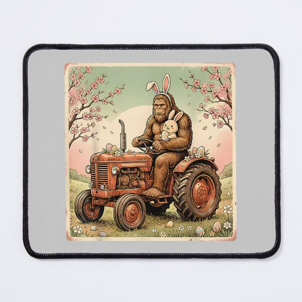 Item preview, Easter Bigfoot Bunny Tractor Funny Spring Sasquatch Farmer designed and sold by mjohnson9.