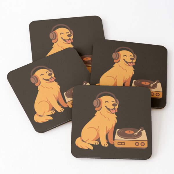 Item preview, Music Dog – Funny Headphones & Vinyl Design designed and sold by Dogandesighn.