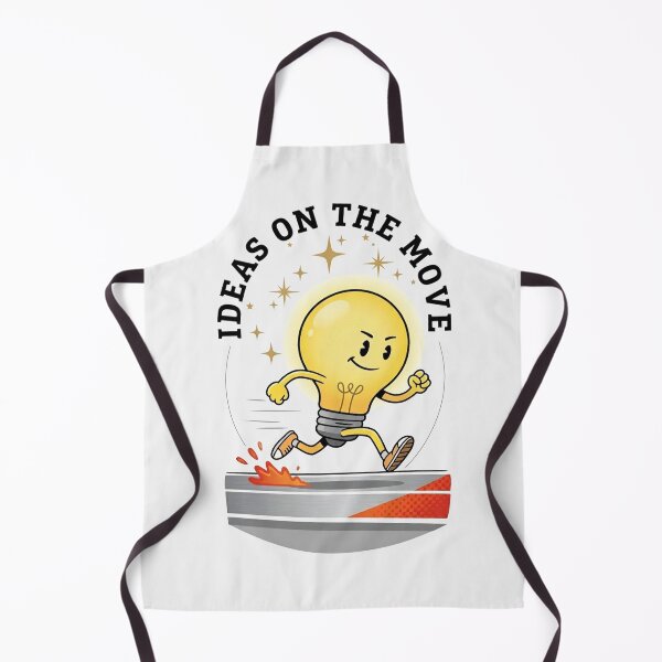 Item preview, Ideas On The Move Running Lightbulb Cartoon Energetic Motivational Design designed and sold by PixelQ.