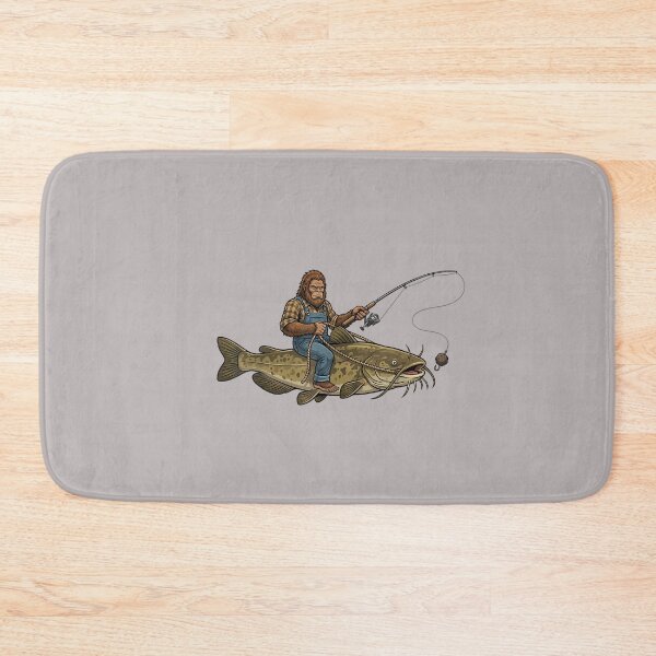 Item preview, Flathead Catfish Fishing Bigfoot Riding Fisherman Funny designed and sold by mjohnson9.