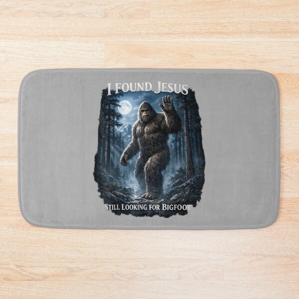 Item preview, I Found Jesus Still Looking Bigfoot Funny Christian designed and sold by ArleneRowe.