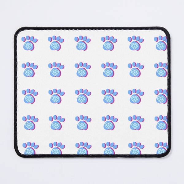 Item preview, Cute Pastel Blue Heart Paws Pattern designed and sold by Kazewalk.