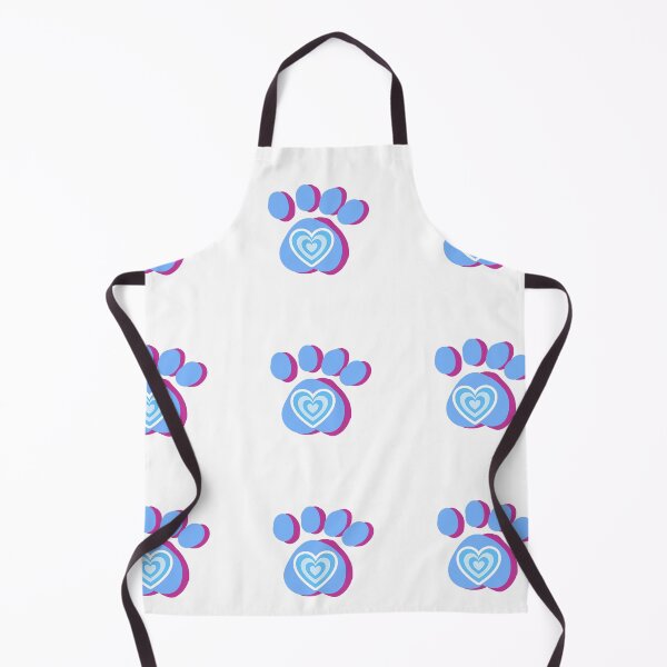 Item preview, Cute Pastel Blue Heart Paws Pattern designed and sold by Kazewalk.