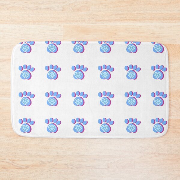 Item preview, Cute Pastel Blue Heart Paws Pattern designed and sold by Kazewalk.