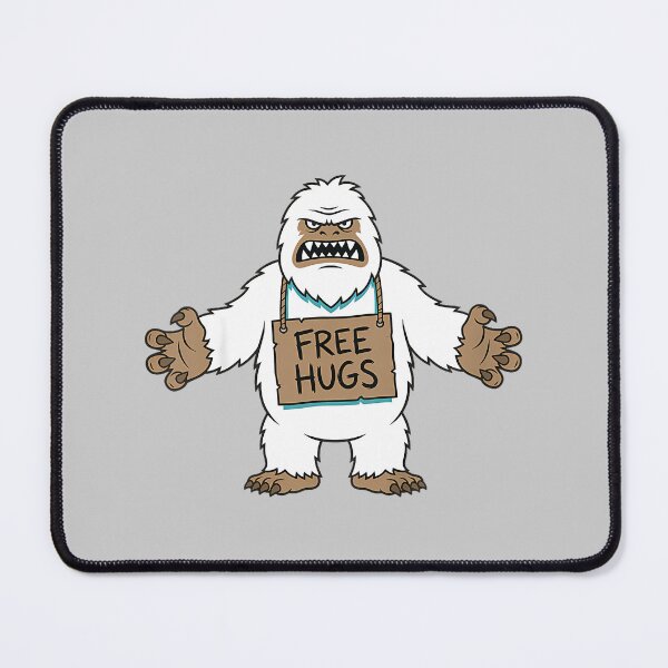 Item preview, Funny Abominable Snowman Free Hugs Bigfoot Sasquatch designed and sold by mjohnson9.