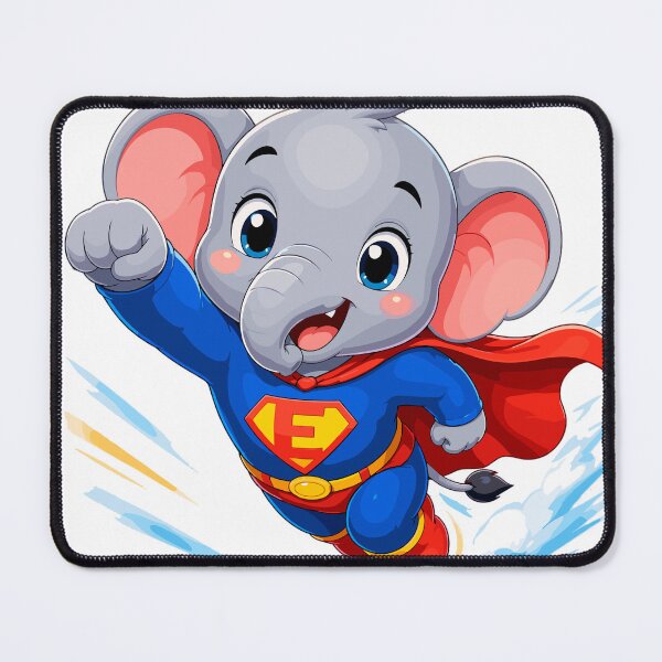 Item preview, Cute Superhero Elephant Cartoon designed and sold by Krincydigitalart.