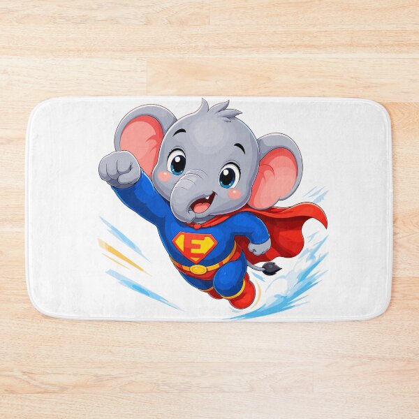 Item preview, Cute Superhero Elephant Cartoon designed and sold by Krincydigitalart.
