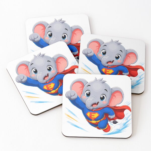 Item preview, Cute Superhero Elephant Cartoon designed and sold by Krincydigitalart.