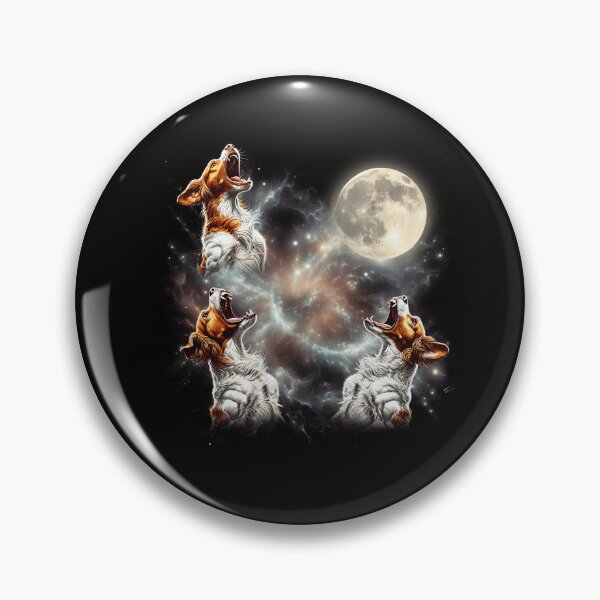 Item preview, Brittany Howling Moon Lover Dog designed and sold by MosaikkiArt.