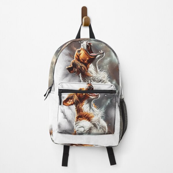 Item preview, Brittany Howling Moon Lover Dog designed and sold by MosaikkiArt.