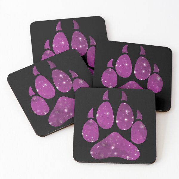 Item preview, Purple Space Wolf Paw Print designed and sold by geraldineMS.