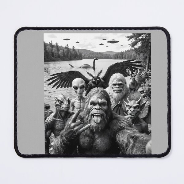 Item preview, Bigfoot Alien Loch Ness Monster UFO Cryptids Selfie designed and sold by GreggRoss.