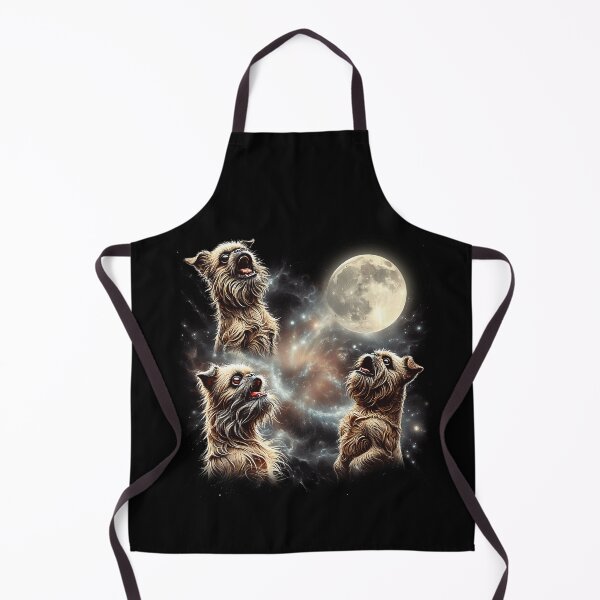 Item preview, Brussels Griffon Howling Moon Lover Dog designed and sold by MosaikkiArt.