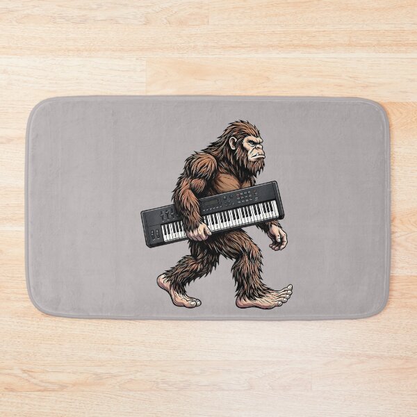 Item preview, Funny Bigfoot Carrying Keyboard Sasquatch Synth Musician designed and sold by mjohnson9.