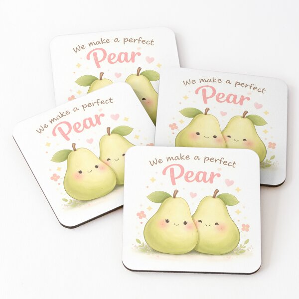 Item preview, We Make a Perfect Pear Cute Pun Art Print designed and sold by sigmaartstudio.