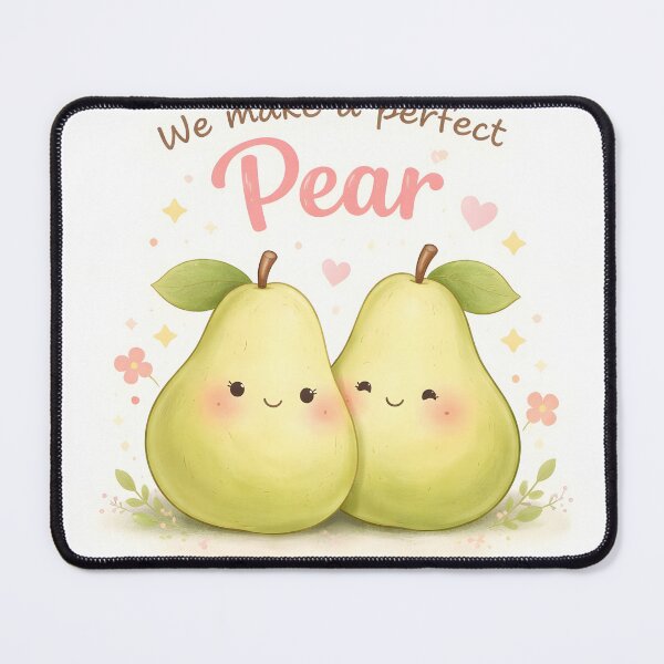 Item preview, We Make a Perfect Pear Cute Pun Art Print designed and sold by sigmaartstudio.