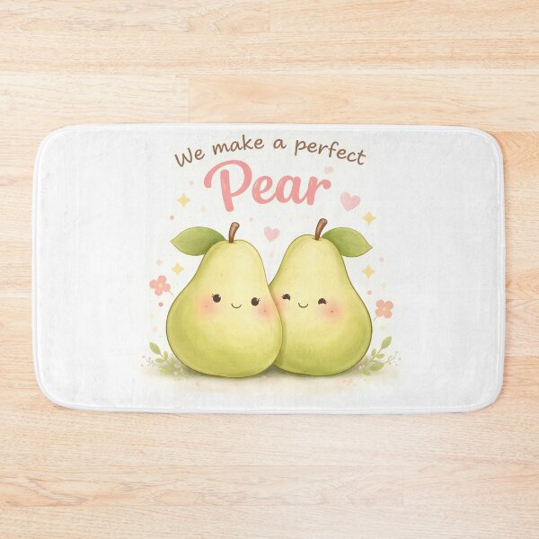 Item preview, We Make a Perfect Pear Cute Pun Art Print designed and sold by sigmaartstudio.