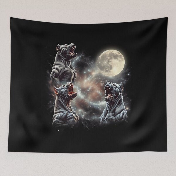 Item preview, Cane Corso Howling Moon Lover Dog designed and sold by MosaikkiArt.