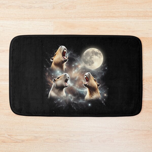 Item preview, Capybara Howling Moon Lover Dog designed and sold by MosaikkiArt.