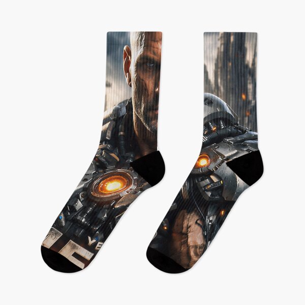 Item preview, Futuristic Cyborg Warrior – 5D Sci-Fi Art designed and sold by Imagetore.