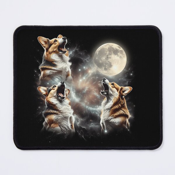 Item preview, Cardigan Welsh Corgi Howling Moon Lover Dog designed and sold by MosaikkiArt.