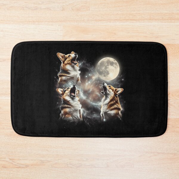 Item preview, Cardigan Welsh Corgi Howling Moon Lover Dog designed and sold by MosaikkiArt.