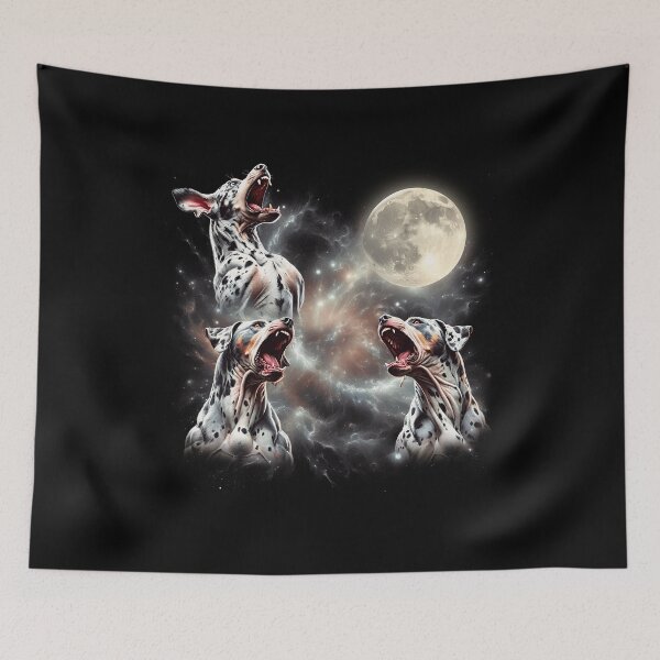 Item preview, Catahoula Leopard Dog Howling Moon Lover Dog designed and sold by MosaikkiArt.