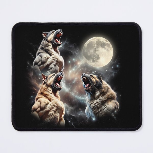 Item preview, Central Asian Shepherd Dog Howling Moon Lover Dog designed and sold by MosaikkiArt.