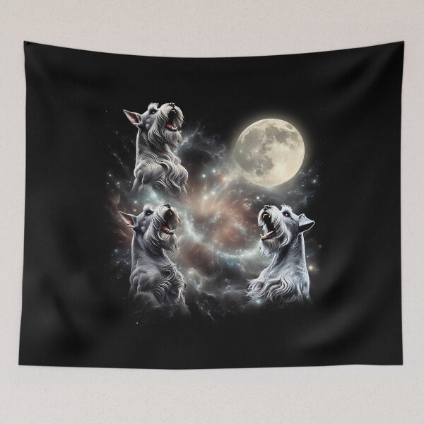 Item preview, Cesky Terrier Howling Moon Lover Dog designed and sold by MosaikkiArt.